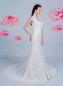 Preview: Fit-and-Flare-Brautkleid aus Spitze mit Flügelärmeln und tiefem Rückenausschnitt Ivory I Ivory/Altrosa